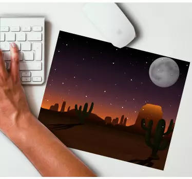 Tapis de souris original désert de nuit - TenStickers