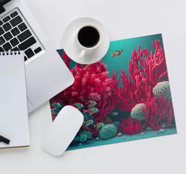 Tapis de souris original récif de corail magenta - TenStickers