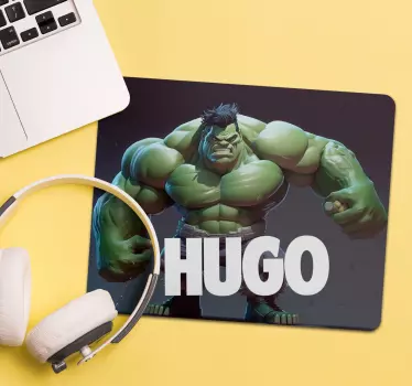 Tapis de souris super-héros avec prénom - TenStickers