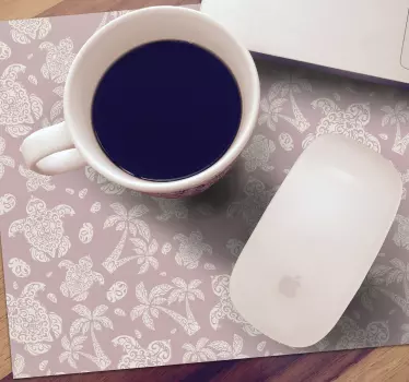 Tapis de souris tortues et palmiers d'Hawaï - TenStickers