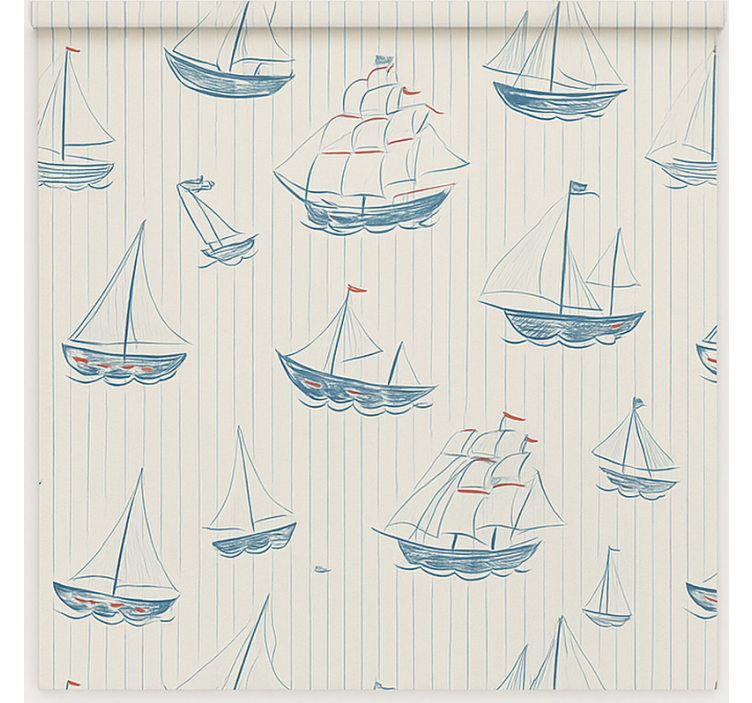 Store enrouleur chambre enfant dessin de bateaux - TenStickers