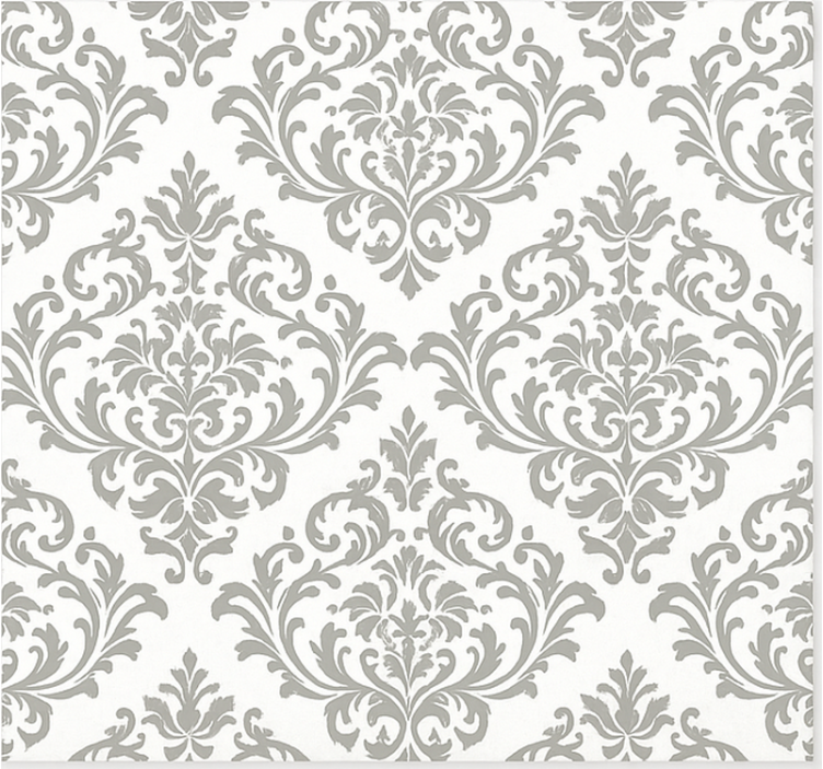 Store enrouleur salon motif baroque gris - TenStickers