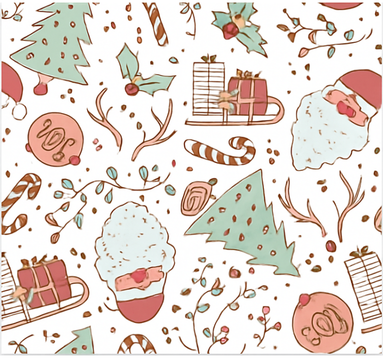 Store enrouleur salon motif de noël scandinave - TenStickers