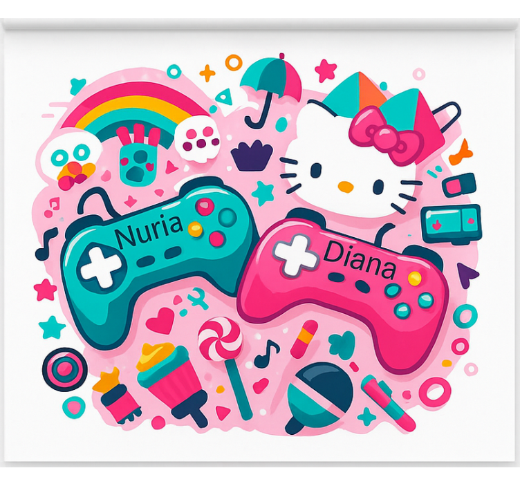 Store enrouleur geek contrôleurs de chat personnalisés - TenStickers