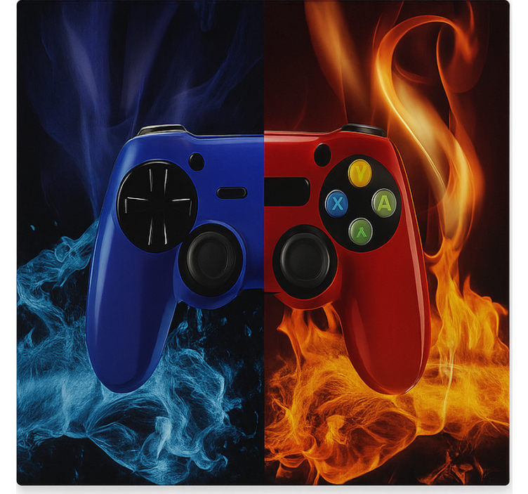 Store enrouleur geek console de feu et de glace - TenStickers