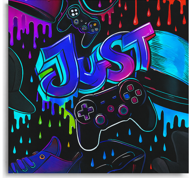 Store enrouleur geek manette de jeu 3d - TenStickers