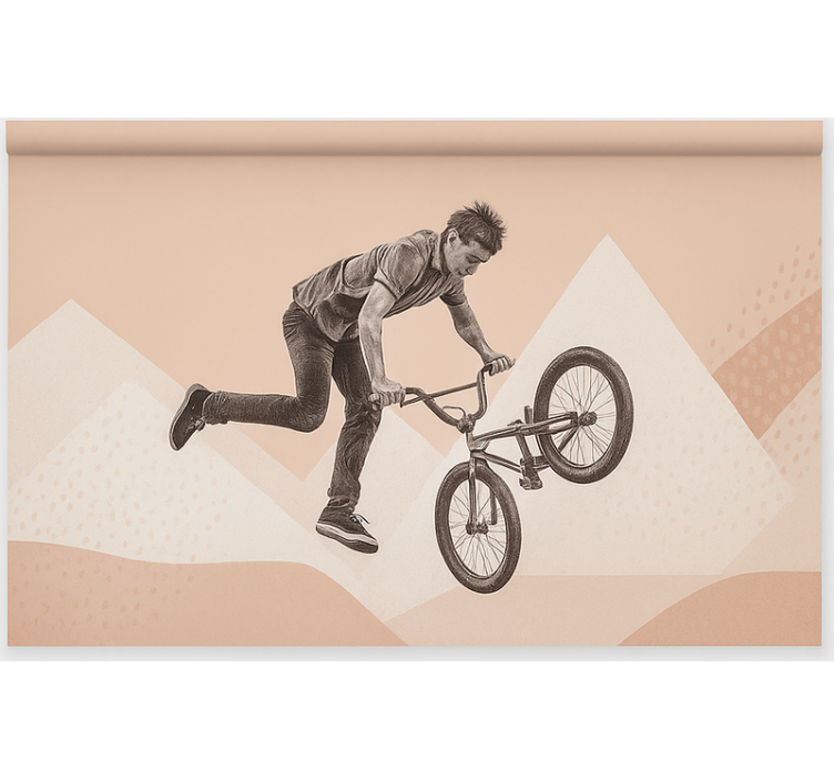 Store enrouleur pour chambre ado cascades en bmx - TenStickers