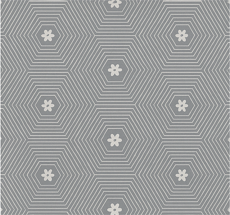 Store enrouleur pour chambre ado hexagone géométrique gris - TenStickers