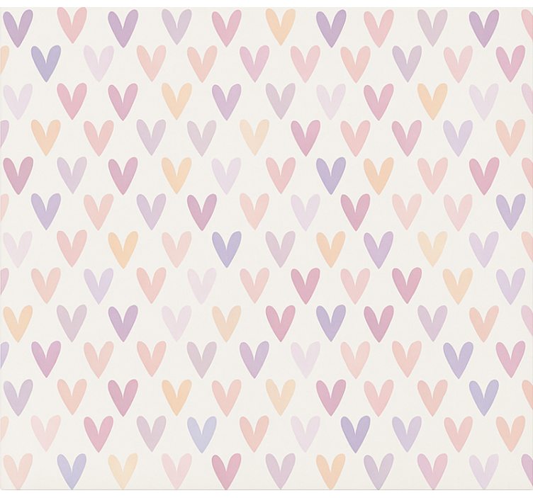 Store enrouleur pour chambre ado motif coeur pastel - TenStickers