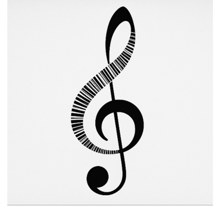 Store enrouleur pour chambre ado note de musique - TenStickers