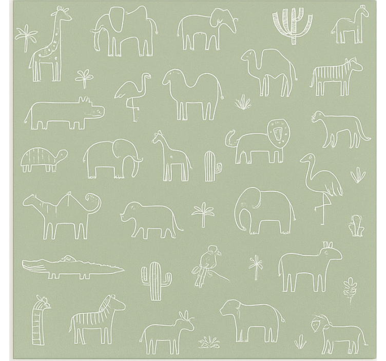 Stores nordiques animaux de la jungle en contour - TenStickers