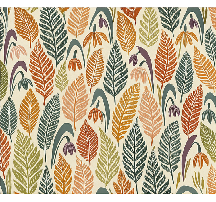 Stores nordiques fleurs de perce-neige multicolores - TenStickers