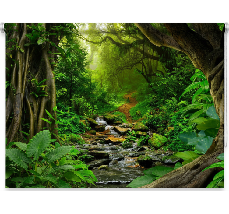 Store enrouleur arbre oasis de la forêt tropicale - TenStickers