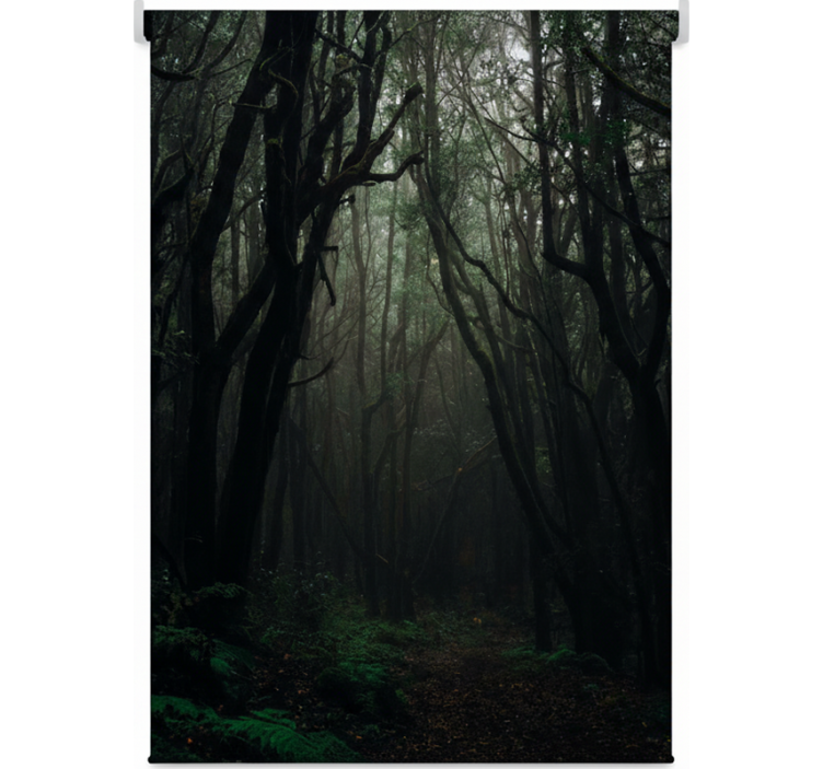 Store enrouleur arbre forêt mystique sombre - TenStickers