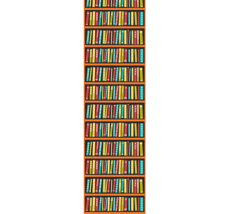 Store enrouleur bureau bibliothèque colorée complète - TenStickers