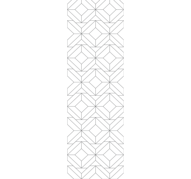 Store enrouleur bureau motif géométrique blanc - TenStickers