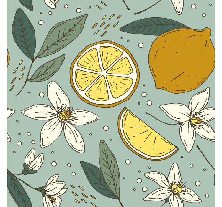 Store enrouleur cuisine motif citrons colorés - TenStickers