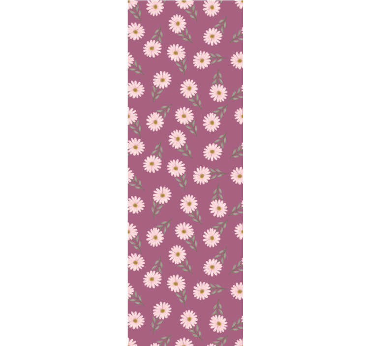 Store enrouleur cuisine motif petites marguerites roses - TenStickers