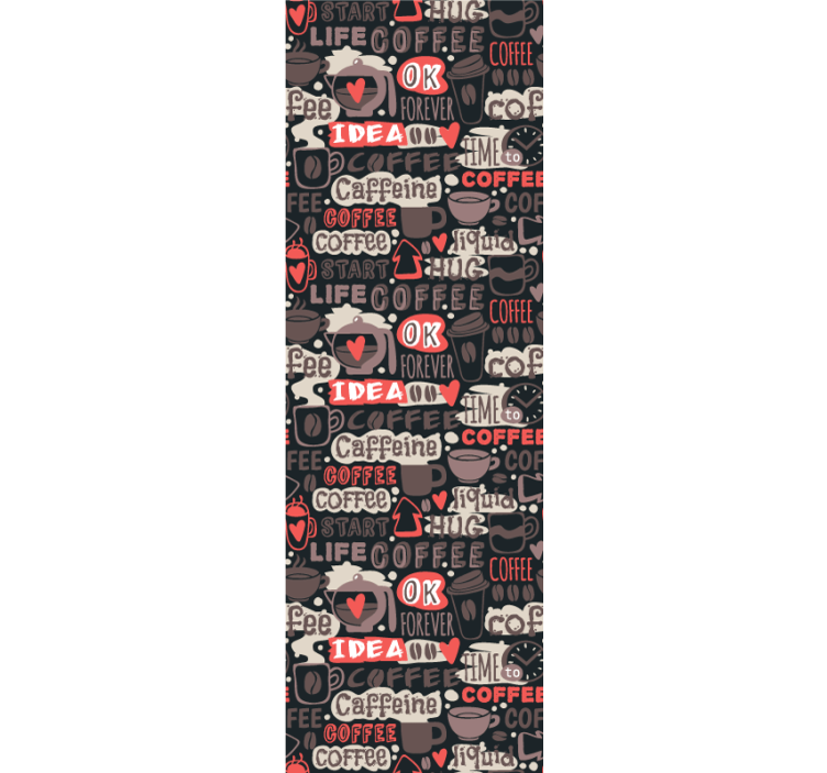 Store enrouleur cuisine motif café typographique - TenStickers