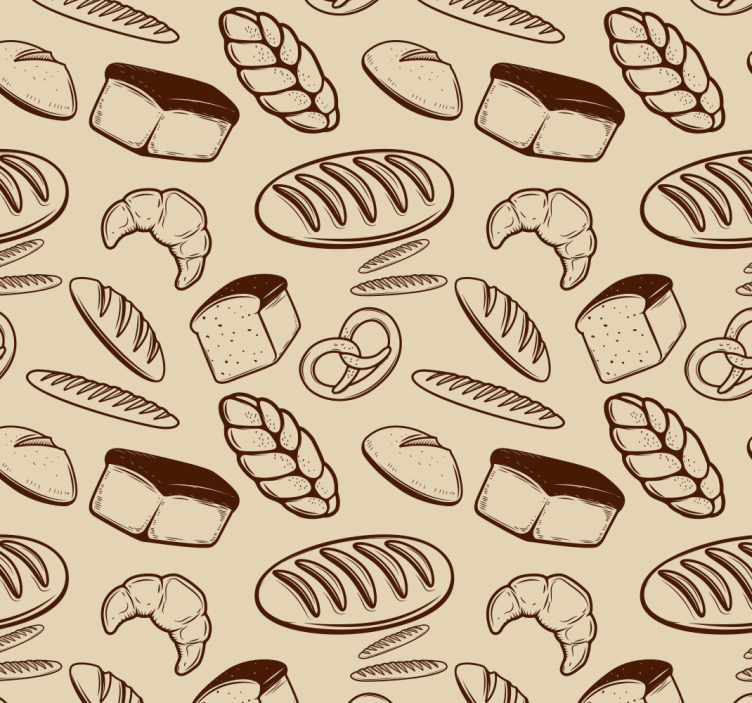 Store enrouleur cuisine motif boulangerie sans couture - TenStickers