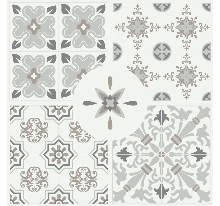 Store enrouleur cuisine carreaux mosaïque gris - TenStickers