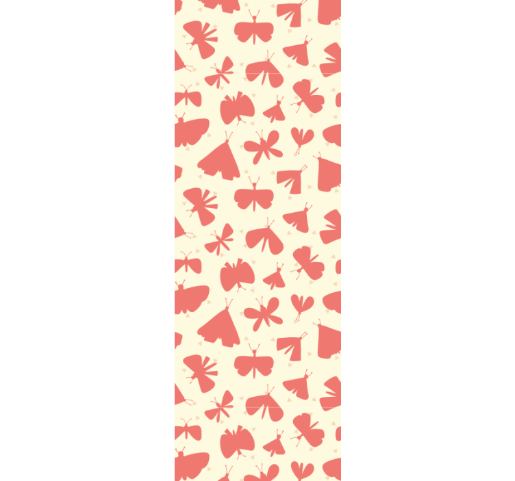 Store enrouleur chambre enfant motif papillon géométrique rose - TenStickers