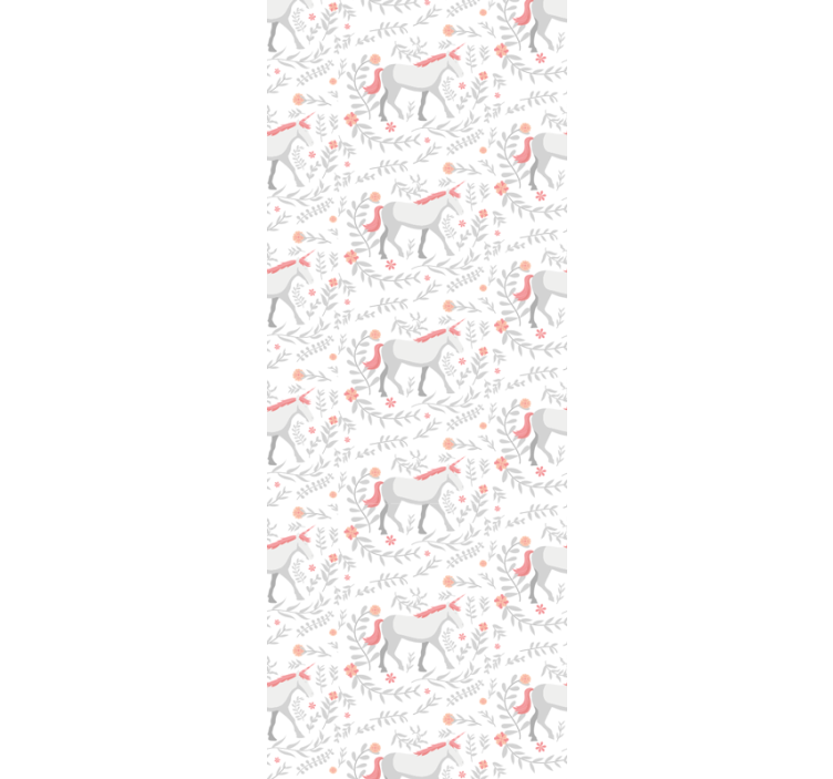 Store enrouleur chambre enfant motif licorne et feuilles - TenStickers