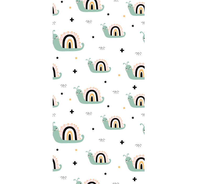Store enrouleur chambre enfant escargots arc-en-ciel - TenStickers