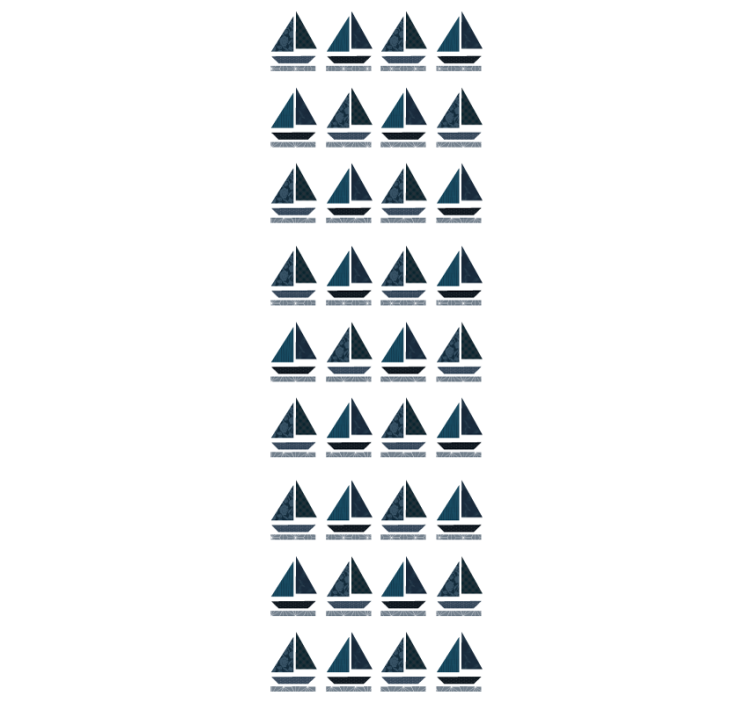 Store enrouleur moderne motif voilier en tissu - TenStickers