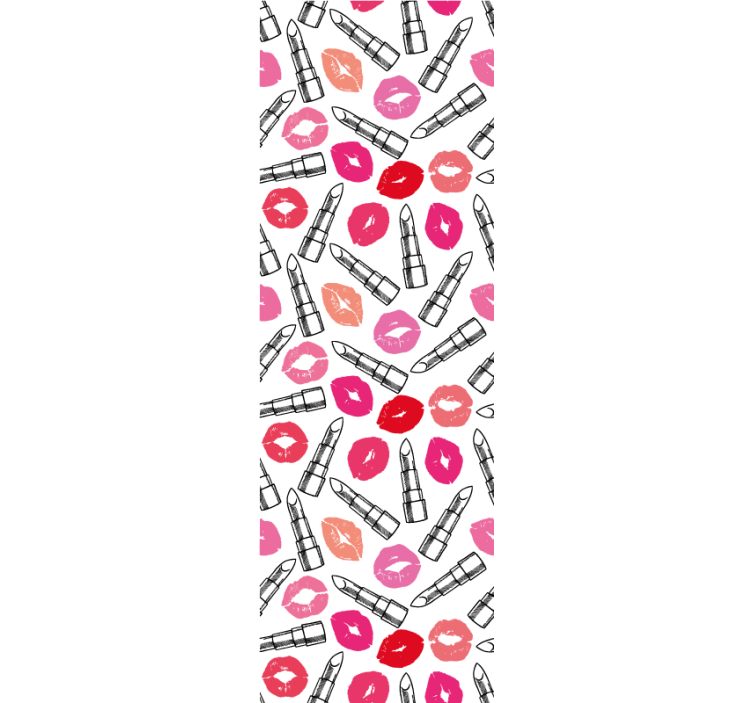 Store enrouleur moderne rouge à lèvres et lèvres - TenStickers