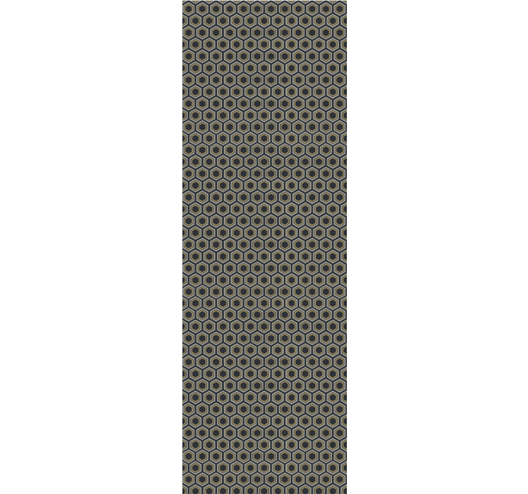 Store enrouleur moderne motif hexagones dorés et gris - TenStickers