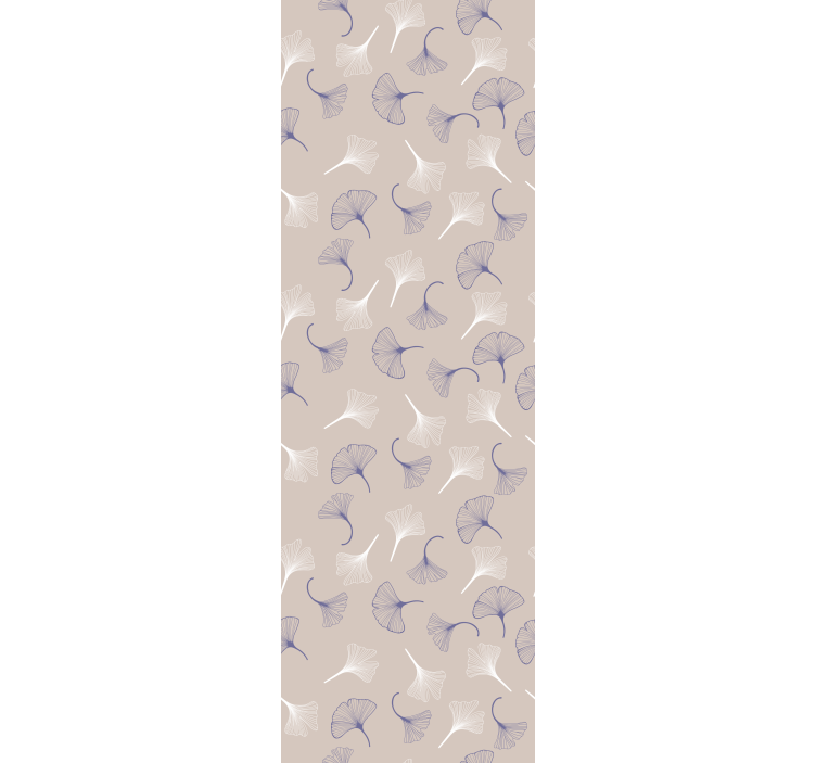 Store enrouleur moderne feuilles de ginkgo crème - TenStickers