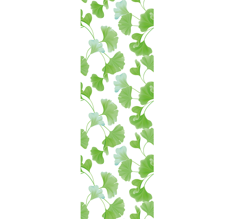 Store enrouleur moderne feuilles de ginkgo vertes - TenStickers