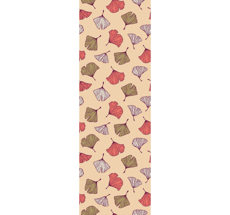 Store enrouleur moderne feuilles de ginkgo colorées - TenStickers