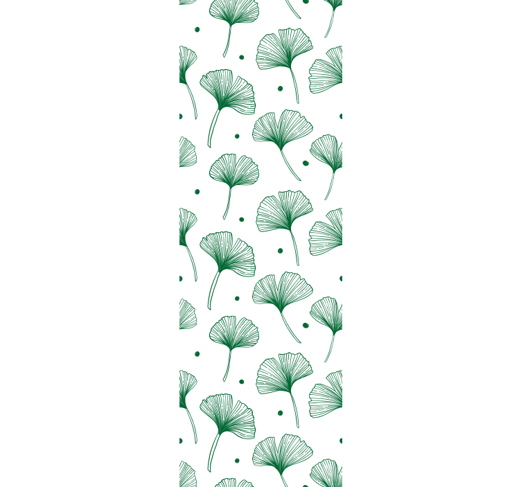 Store enrouleur moderne feuilles de ginkgo vertes - TenStickers