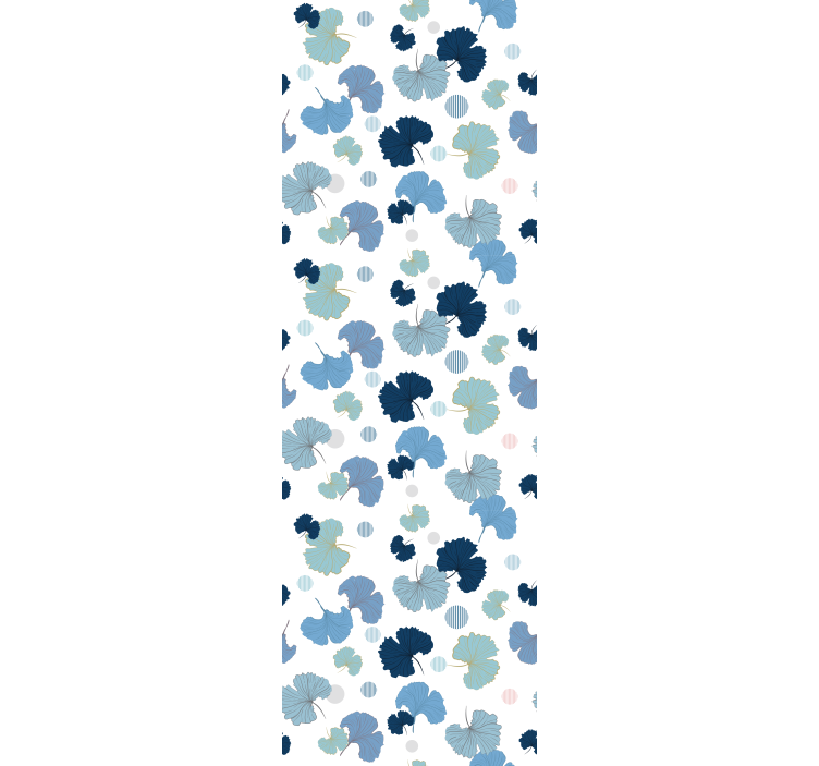 Store enrouleur moderne feuille de ginkgo bleue - TenStickers