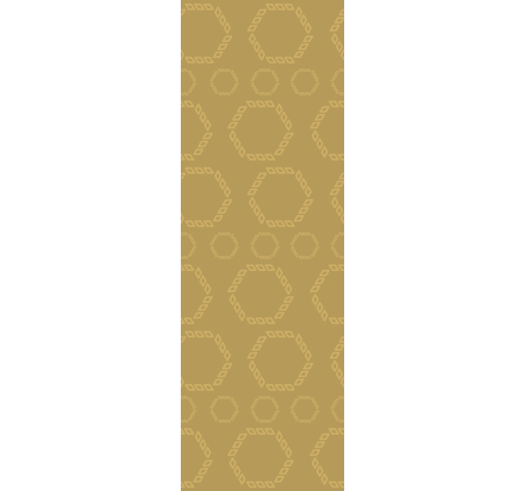 Store enrouleur moderne motifs hexagones dorés - TenStickers