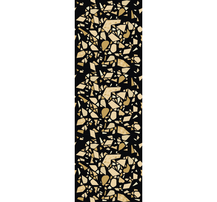 Store enrouleur moderne style terrazzo noir et or - TenStickers