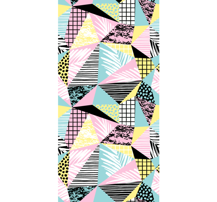 Store enrouleur moderne design tropical palmiers et géométrique - TenStickers