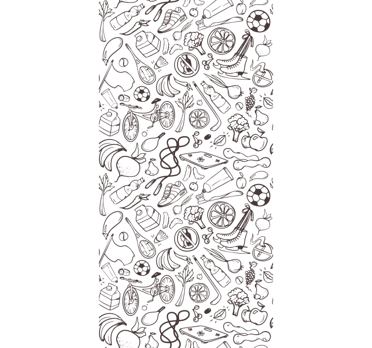 Store enrouleur moderne dessins symboles sportifs - TenStickers