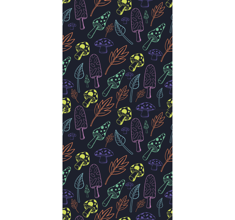 Store enrouleur moderne motif de champignons colorés - TenStickers