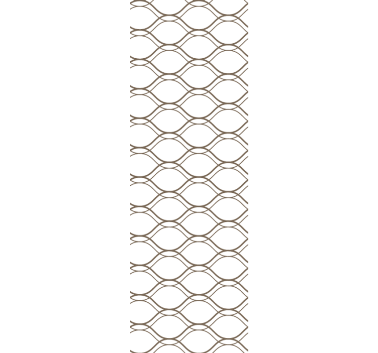 Store enrouleur moderne motif géométrique ondulé marron - TenStickers