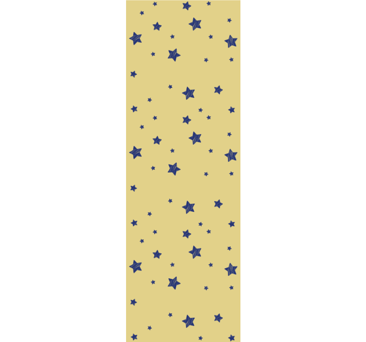 Store enrouleur moderne étoiles bleues sur fond jaune - TenStickers