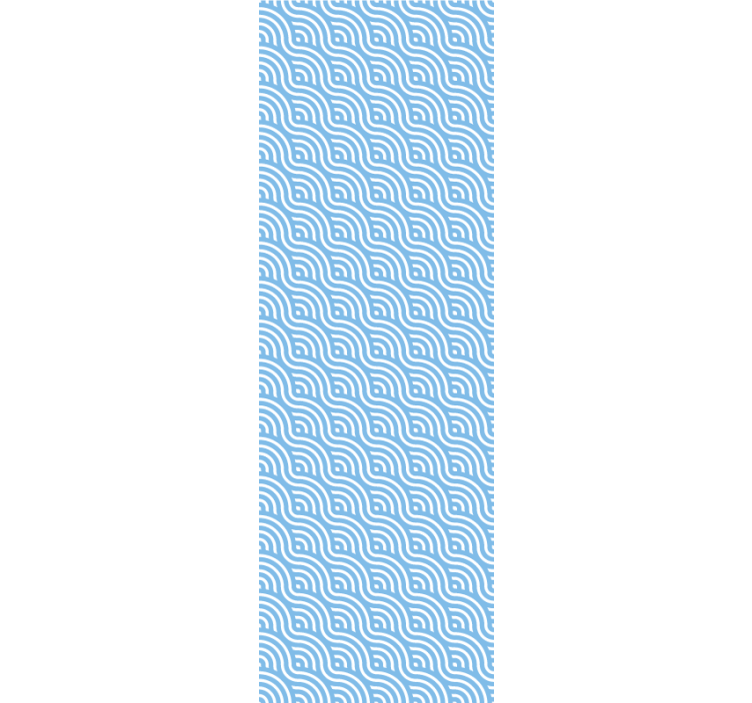 Store enrouleur moderne vagues bleues petites - TenStickers