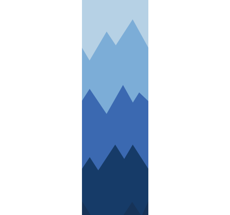 Store enrouleur moderne range couvre-lit blanc et bleu - TenStickers