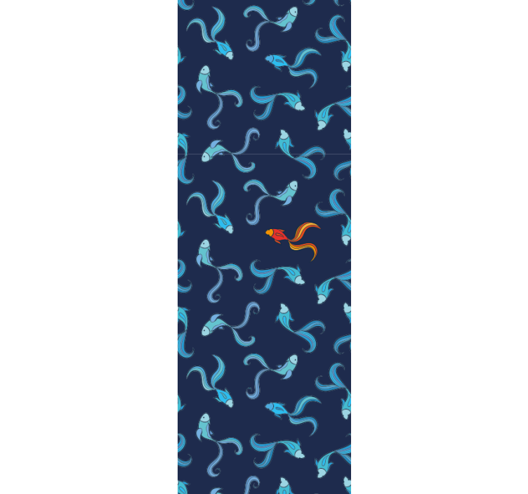 Store enrouleur moderne un poisson orange sur mille - TenStickers