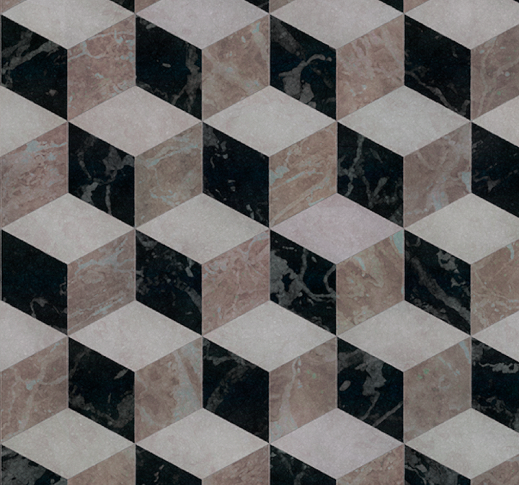 Store enrouleur moderne carreaux 3d minimalistes - TenStickers