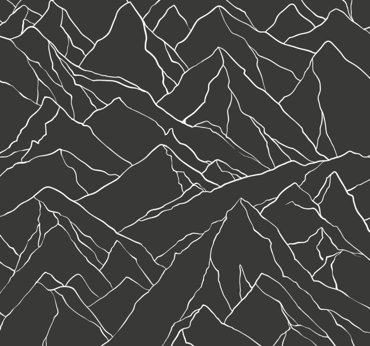 Store enrouleur moderne contours de montagnes - TenStickers