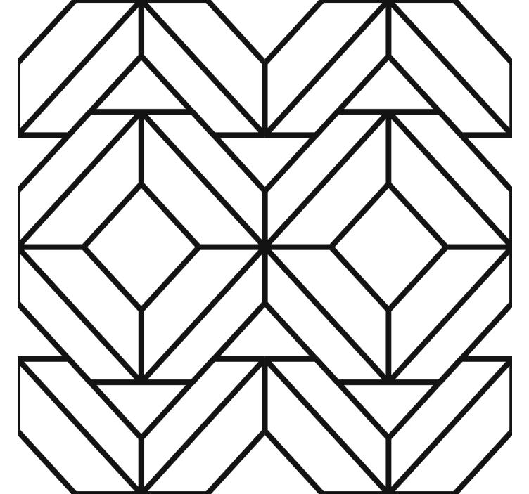 Store enrouleur moderne motif géométrique noir et blanc - TenStickers