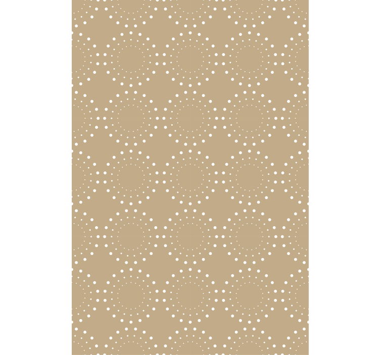 Store enrouleur beige fond beige clair à cercles blancs - TenStickers